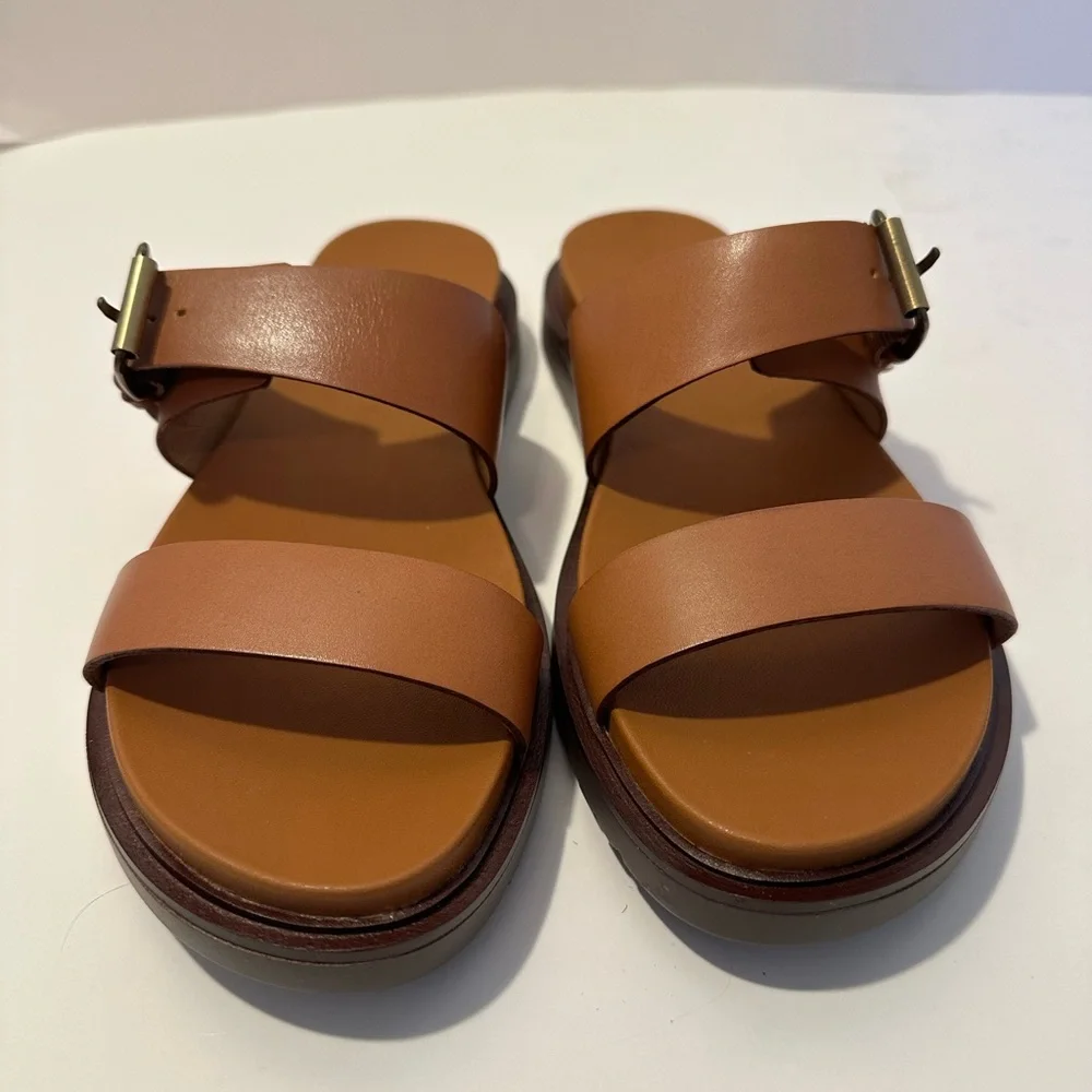 NWOT Madewell The Dee Double-Strap Slide Sandal- Size 7.5 - Picture 2 of 7